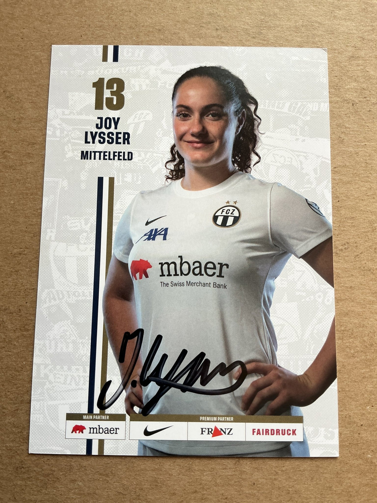 Joy Lisser, Switzerland 🇨🇭 FC Zürich 2023/24 hand signed - Autographs-World