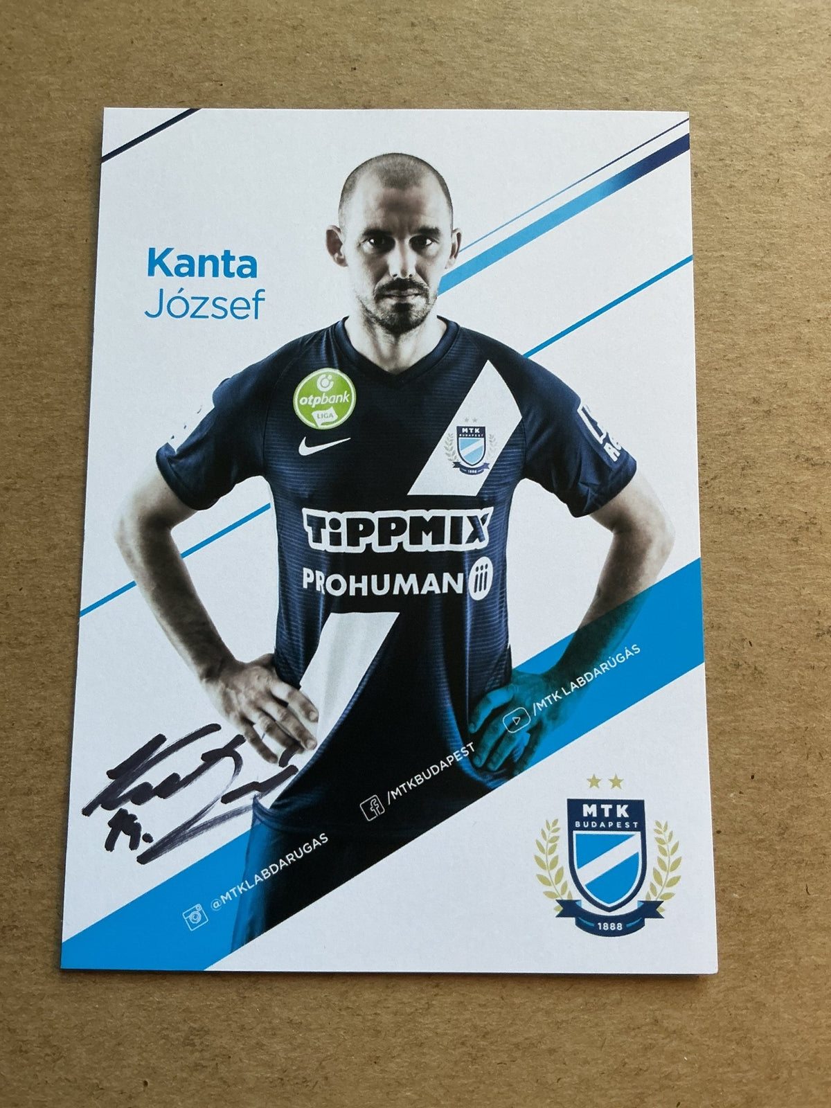 József Kanta, Hungary 🇭🇺 MTK Budapest 2020/21 hand signed - Autographs-World