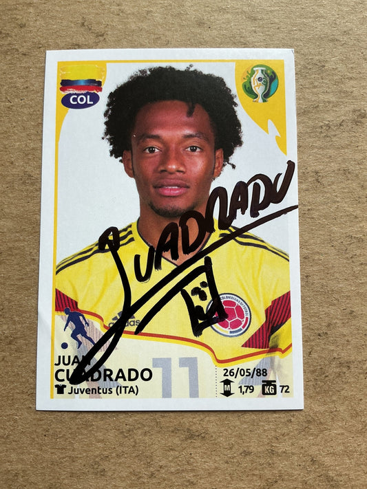 Juan Cuadrado, Colombia 🇨🇴 Copa America 2019 Panini hand signed - Autographs-World
