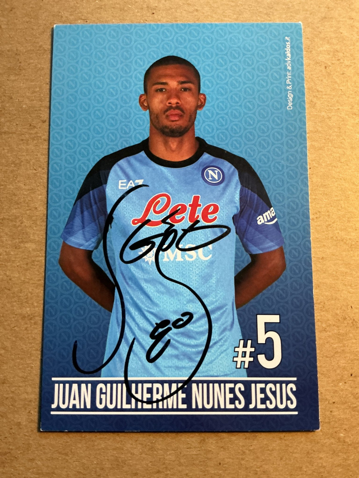 Juan Jesus, Brazil 🇧🇷 SSC Napoli 2022/23 hand signed - Autographs-World
