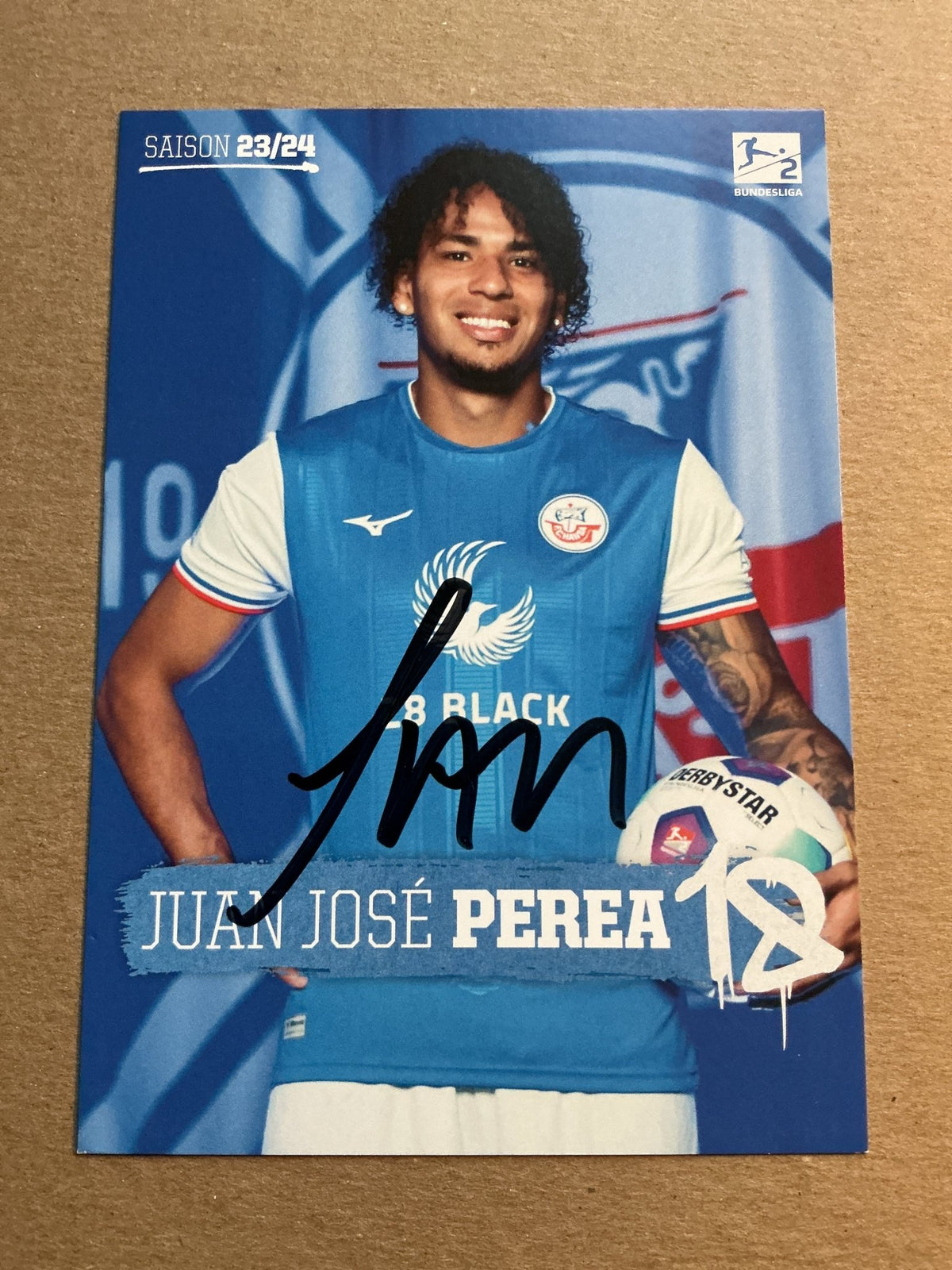 Juan José Perea, Colombia 🇨🇴 Hansa Rostock 2023/24 hand signed - Autographs-World