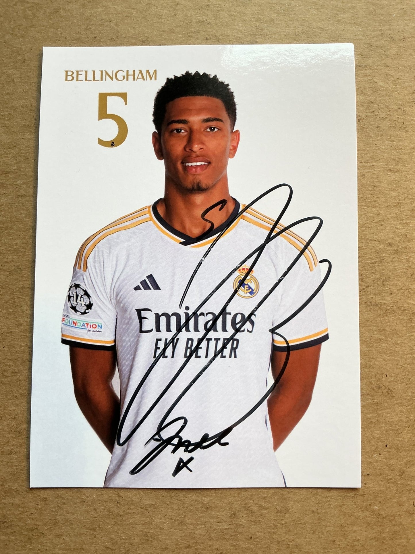 Jude Bellingham, England 🏴󠁧󠁢󠁥󠁮󠁧󠁿 Real Madrid 2023/24 hand signed - Autographs-World