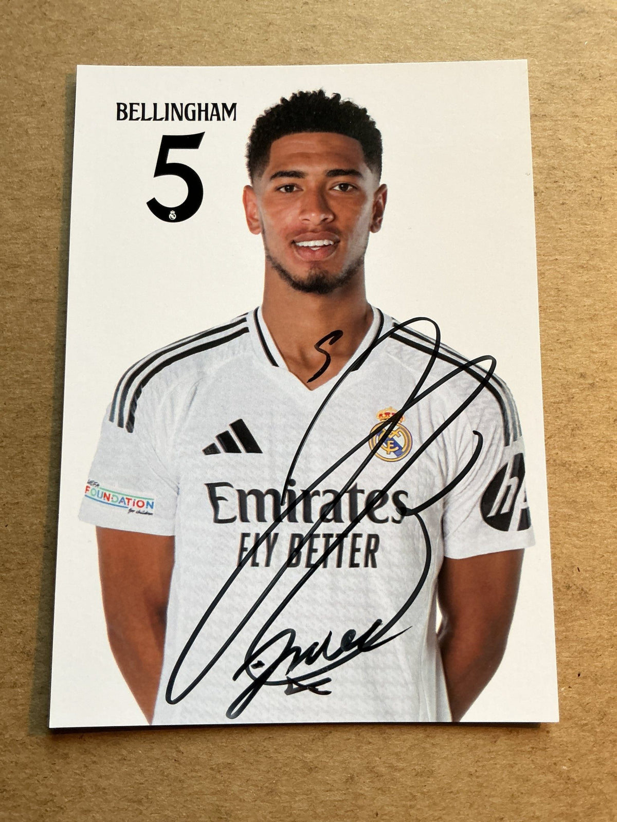 Jude Bellingham, England 🏴󠁧󠁢󠁥󠁮󠁧󠁿 Real Madrid 2024/25 hand signed - Autographs-World
