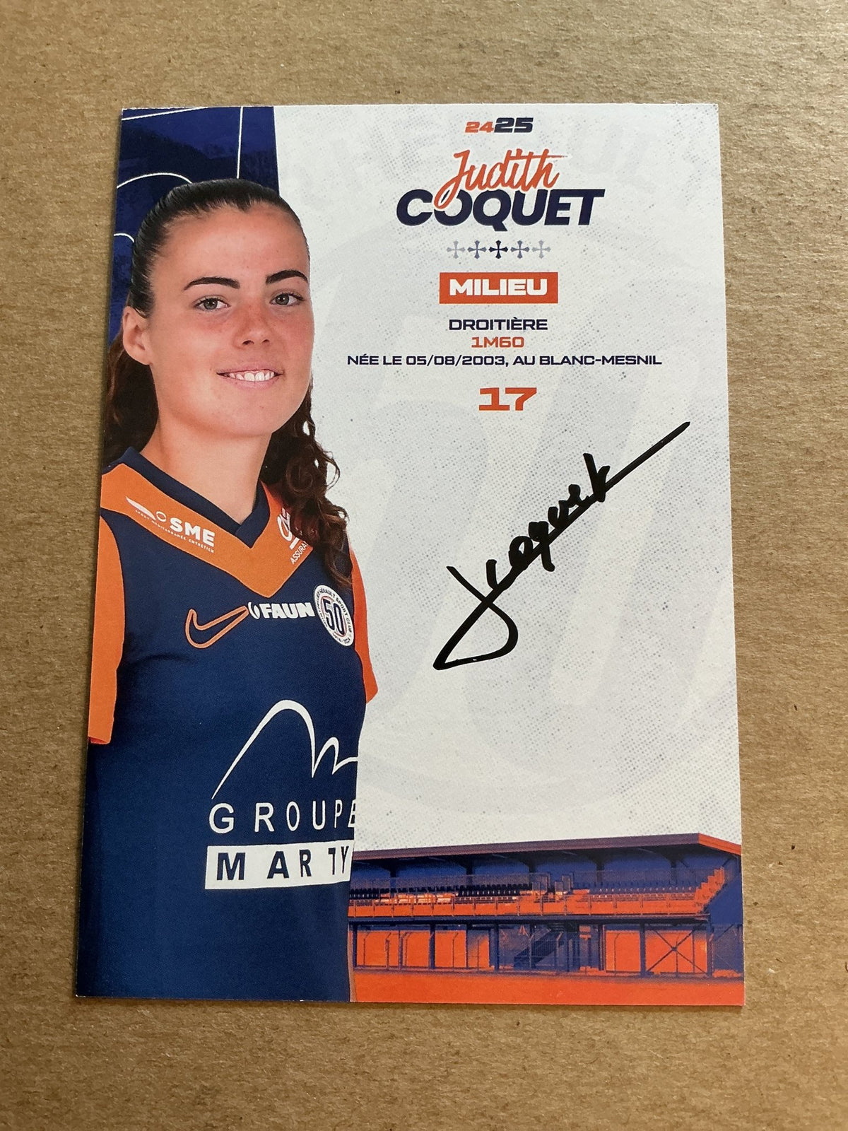Judith Coquet, France 🇫🇷 Montpellier HSC 2024/25 hand signed - Autographs-World
