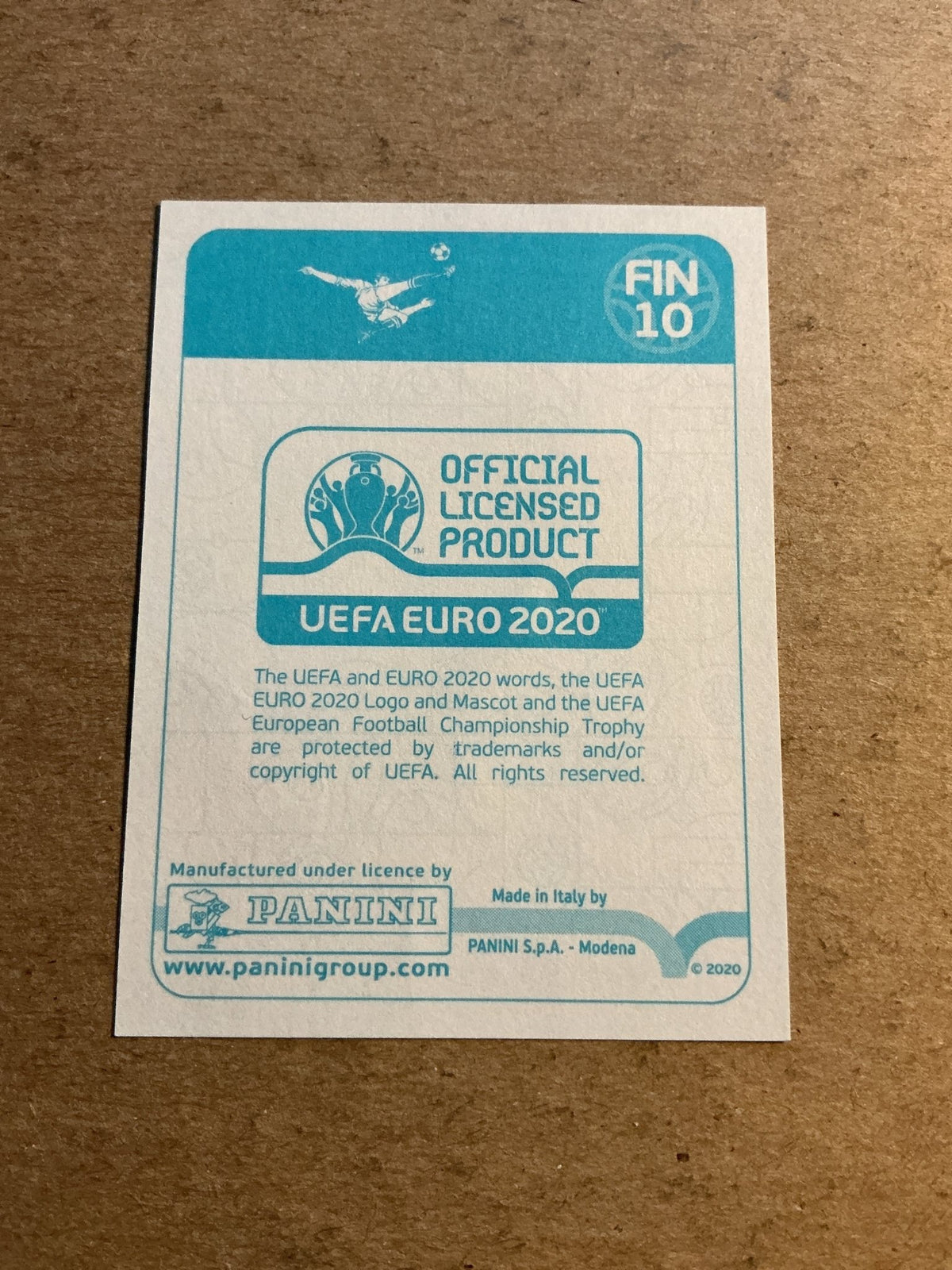 Juha Pirinen, Finland 🇫🇮 UEFA Euro 2020 Panini hand signed - Autographs-World