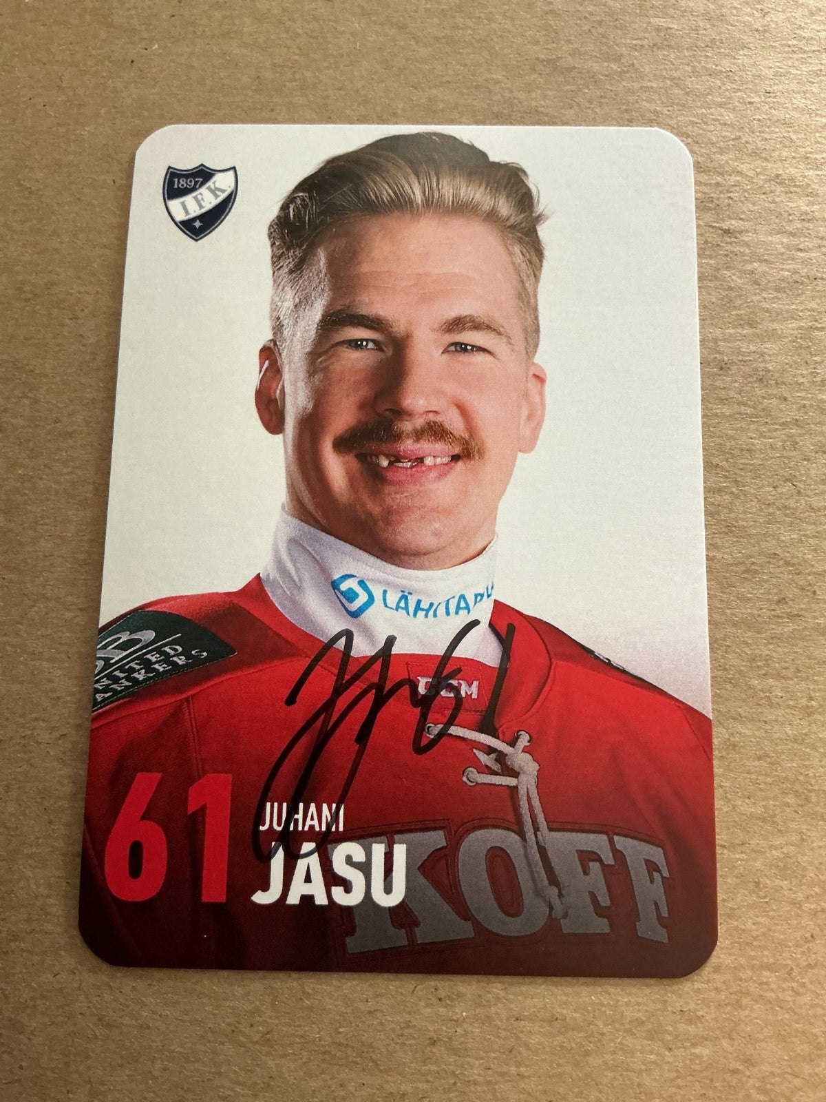 Juhani Jasu, Finland 🇫🇮 HIFK Hockey 2024/25 hand signed - Autographs-World