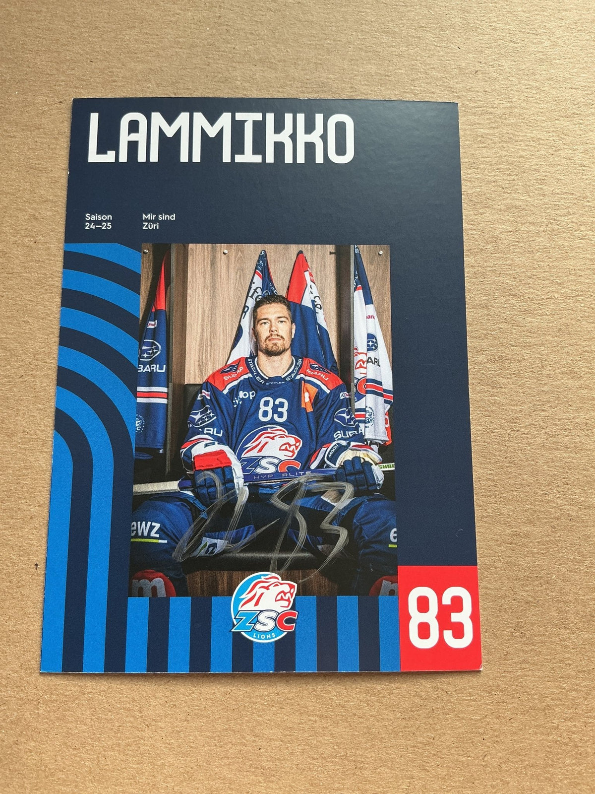 Juho Lammikko, Finland 🇫🇮 ZSC Lions 2024/25 hand signed - Autographs-World