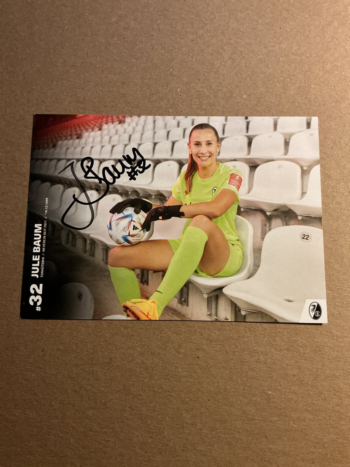 Jule Baum, Germany 🇩🇪 SC Freiburg 2022/23 hand signed - Autographs-World