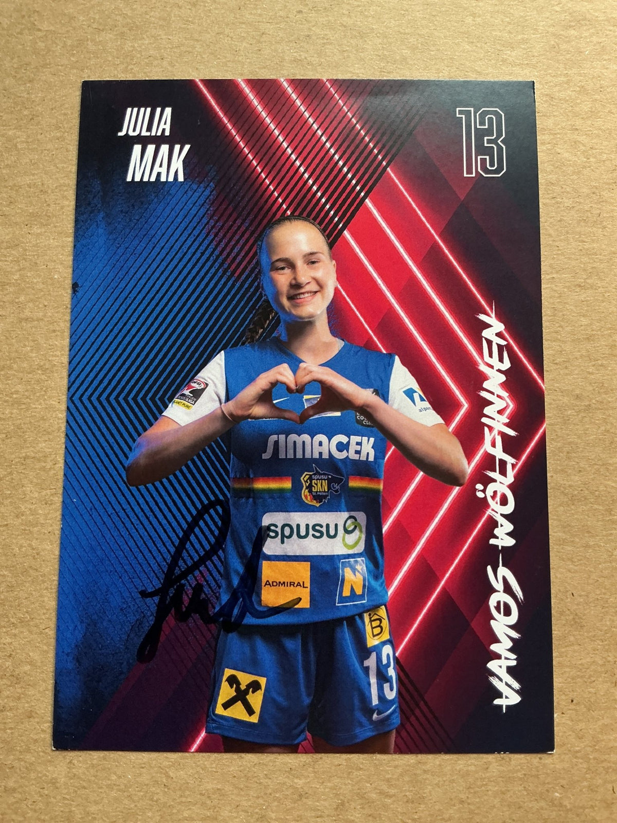 Julia Mak, Austria 🇦🇹 SKN St.Pölten 2022/23 hand signed - Autographs-World