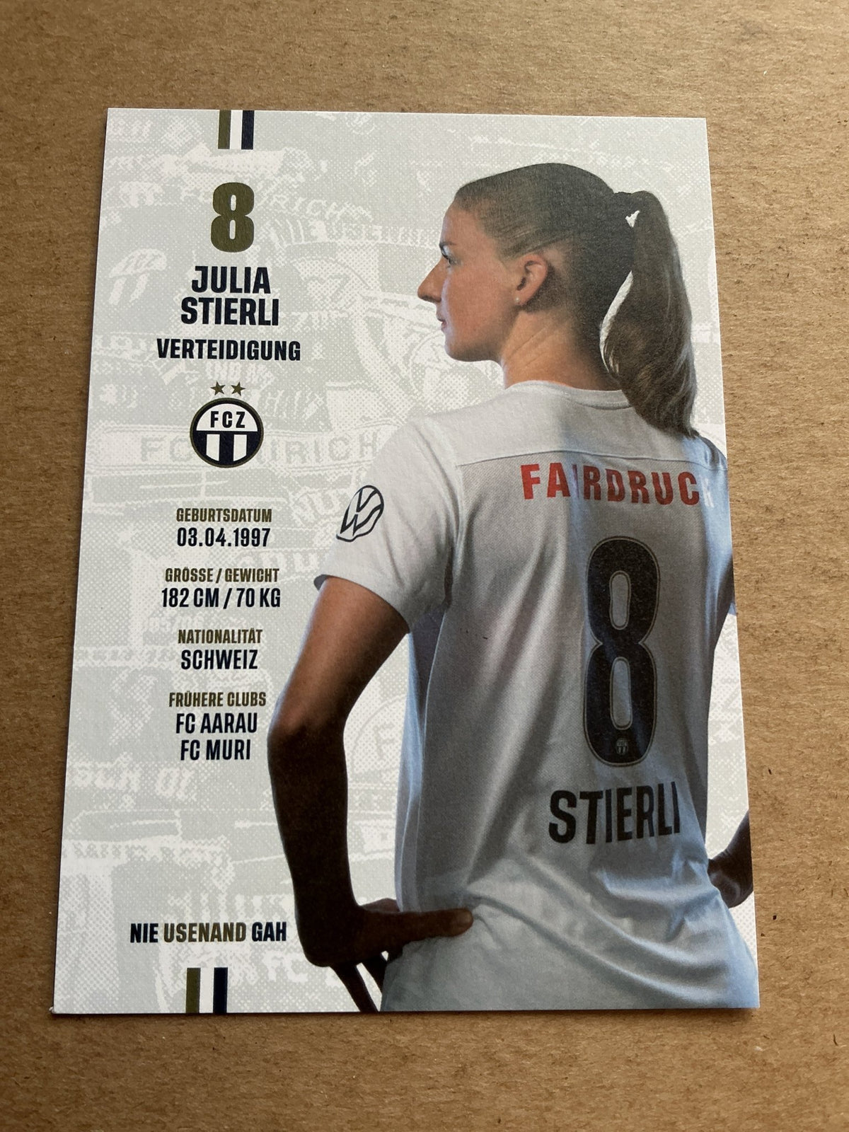 Julia Stierli, Switzerland 🇨🇭 FC Zürich 2023/24 hand signed - Autographs-World