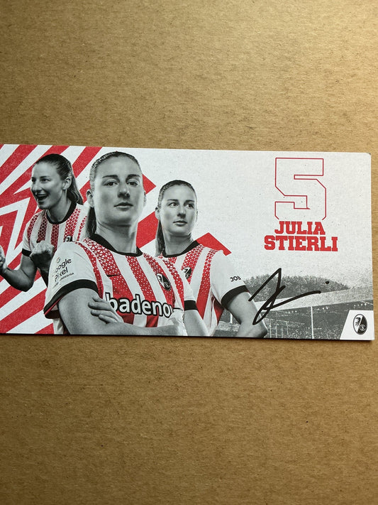 Julia Stierli, Switzerland 🇨🇭SC Freiburg 2025/26 hand signed - Autographs-World