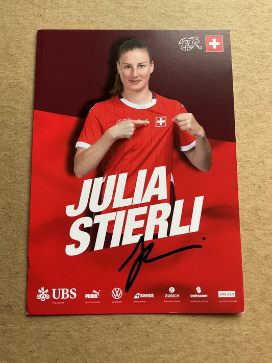 Julia Stierli, Switzerland 🇨🇭 UEFA Euro Cup 2025 hand signed - Autographs-World
