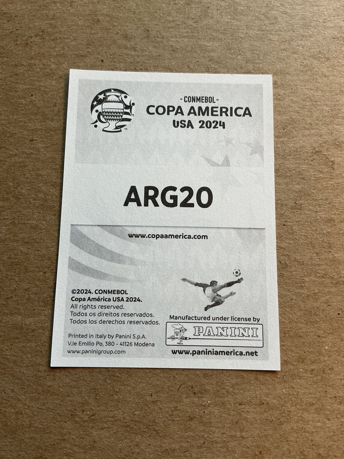 Julian Alvarez, Argentina 🇦🇷 Copa America 2024 Panini hand signed - Autographs-World