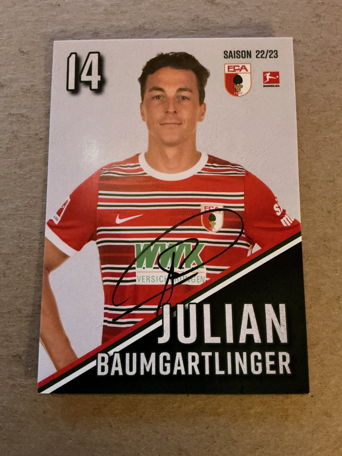 Julian Baumgartlinger, Austria 🇦🇹 FC Augsburg 2022/23 hand signed - Autographs-World