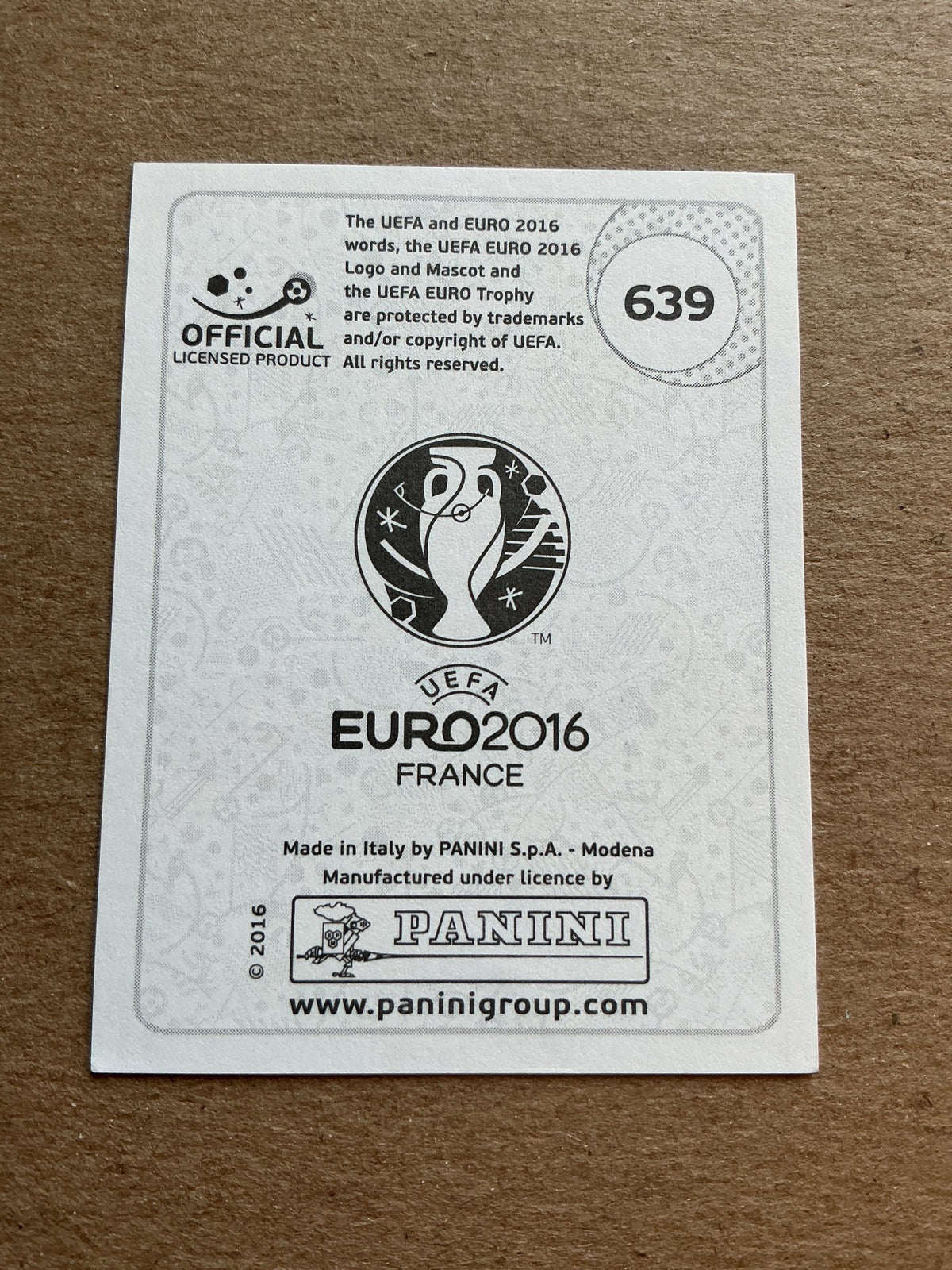 Julian Baumgartlinger, Austria 🇦🇹 UEFA Euro 2016 Panini hand signed - Autographs-World