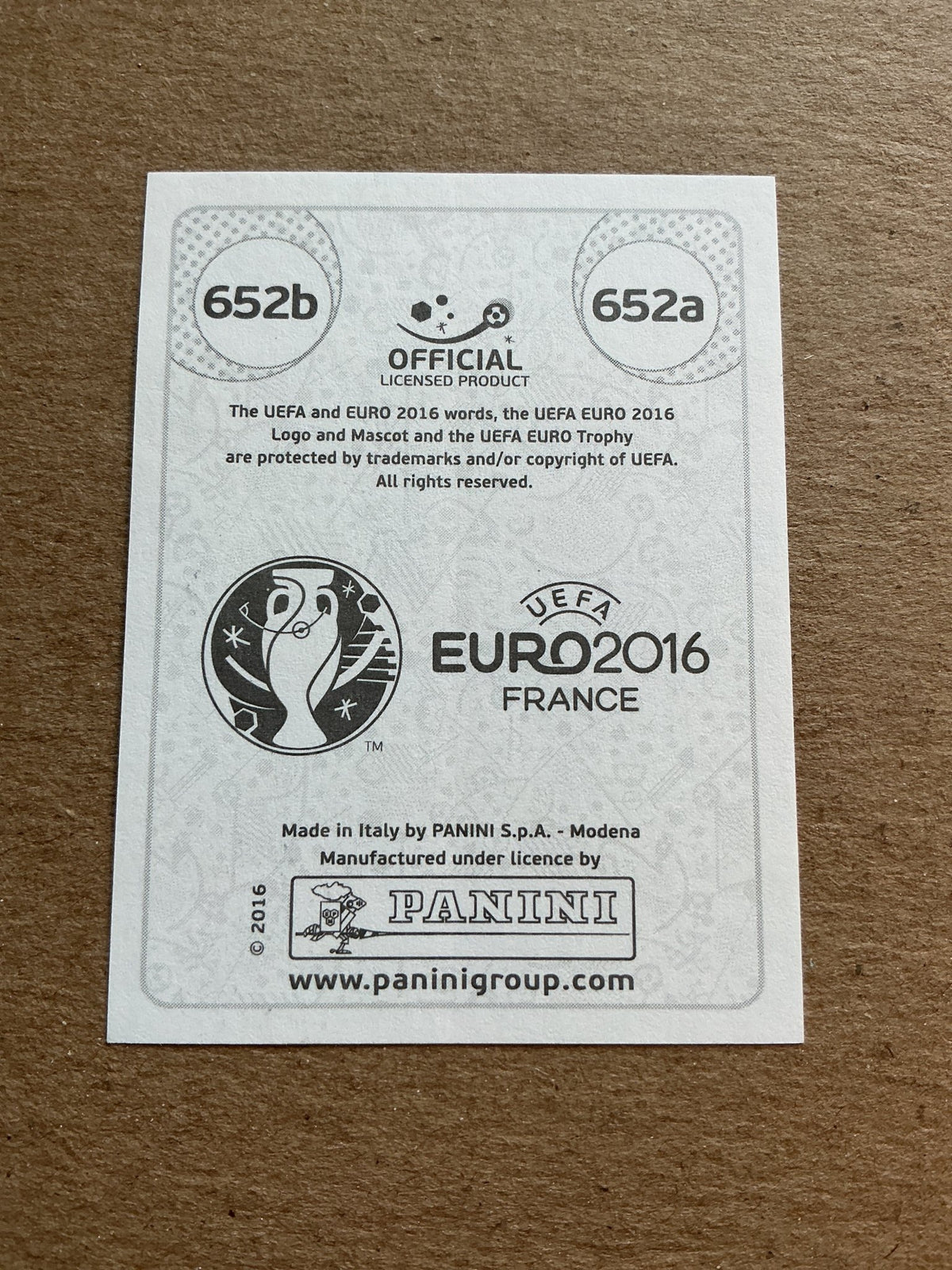 Julian Baumgartlinger, Austria 🇦🇹 UEFA Euro 2016 Panini hand signed - Autographs-World