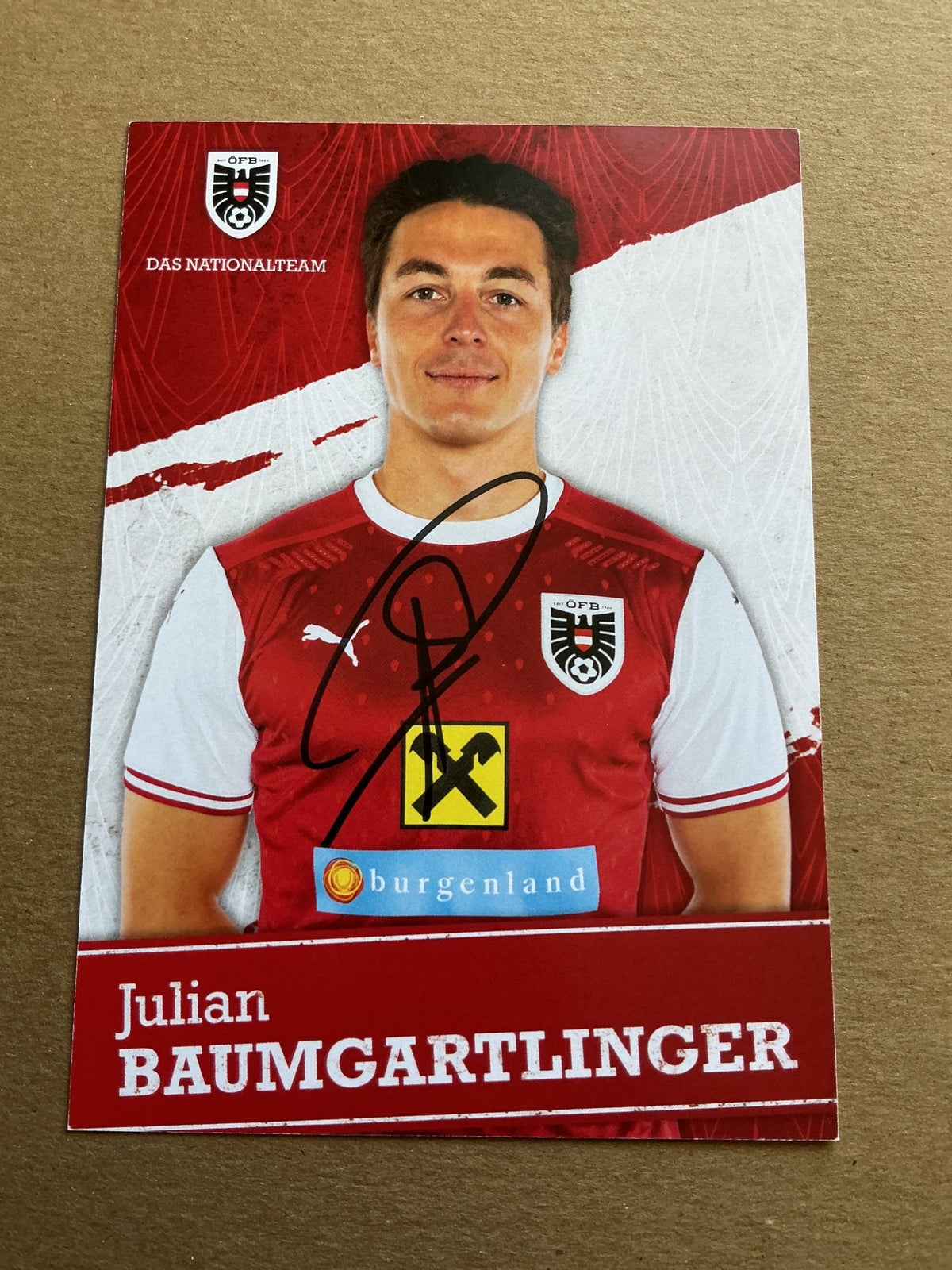 Julian Baumgartlinger, Austria 🇦🇹 UEFA Euro Cup 2020 hand signed - Autographs-World