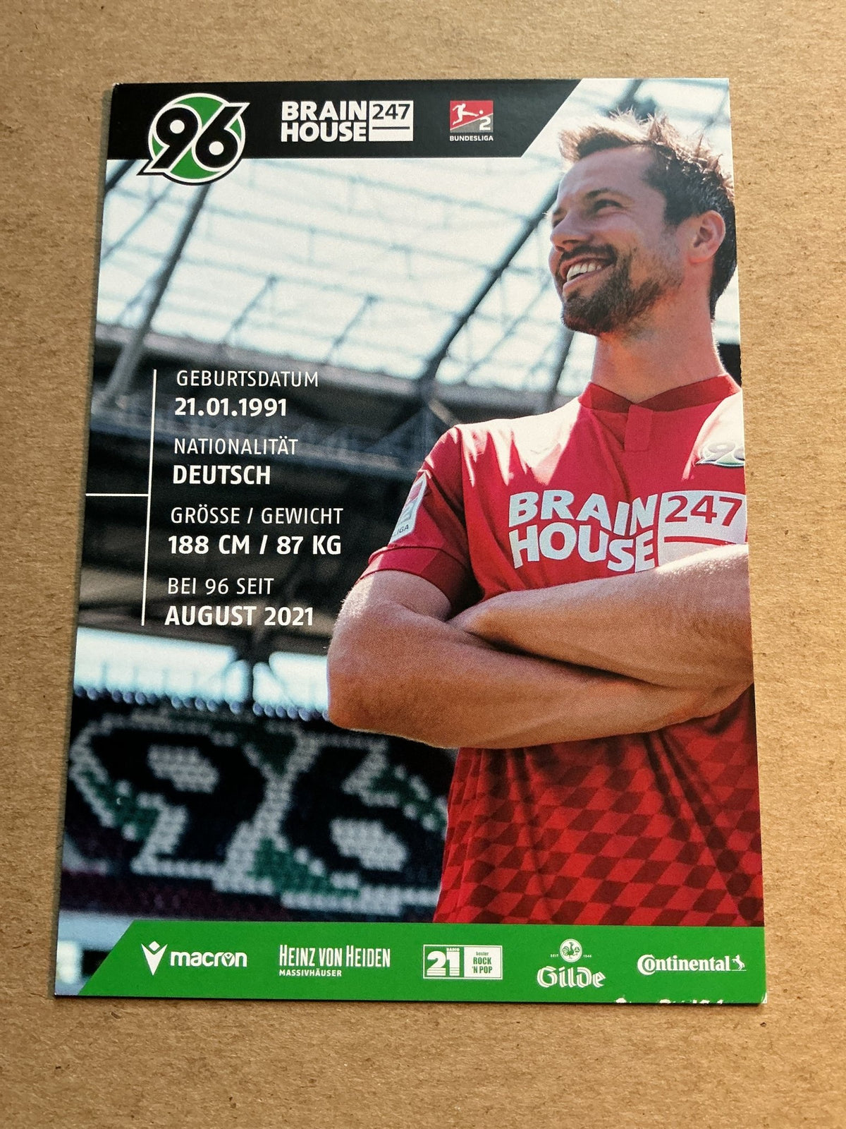 Julian Börner, Germany 🇩🇪 Hannover 96 2022/23 hand signed - Autographs-World