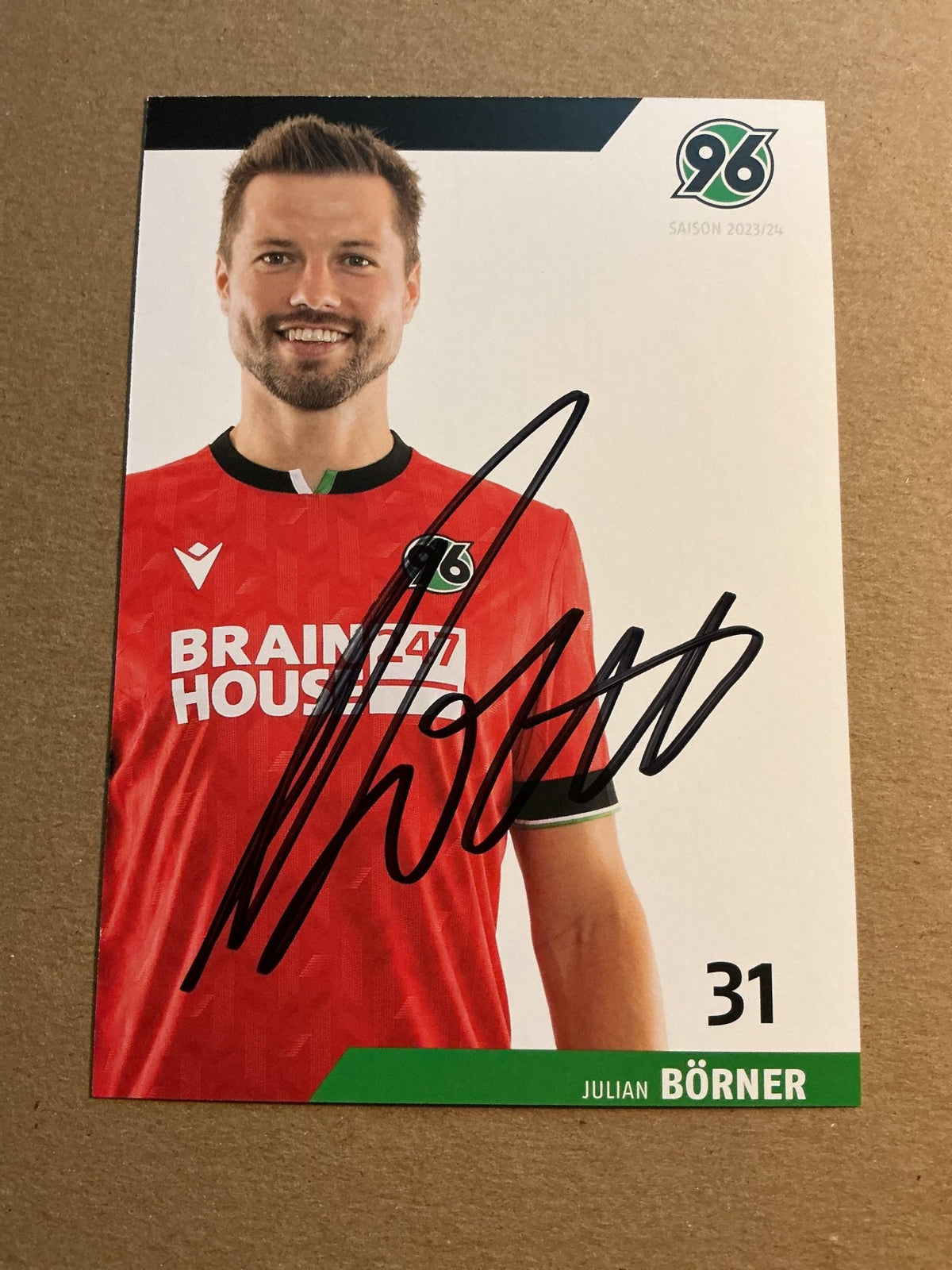 Julian Börner, Germany 🇩🇪 Hannover 96 2023/24 hand signed - Autographs-World