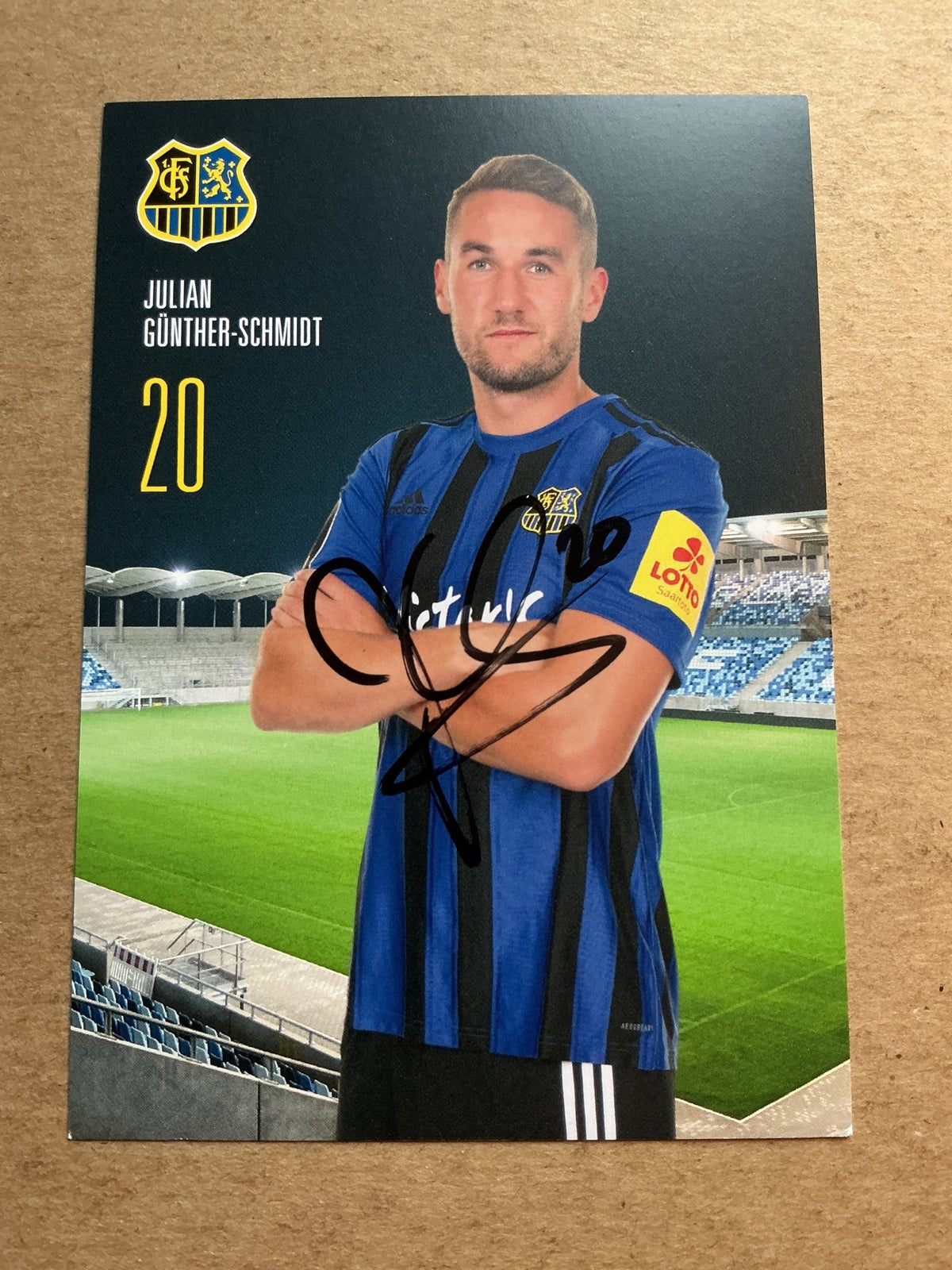 Julian Günther-Schmidt, Germany 🇩🇪 1.FC Saarbrücken 2021/22 hand signed - Autographs-World