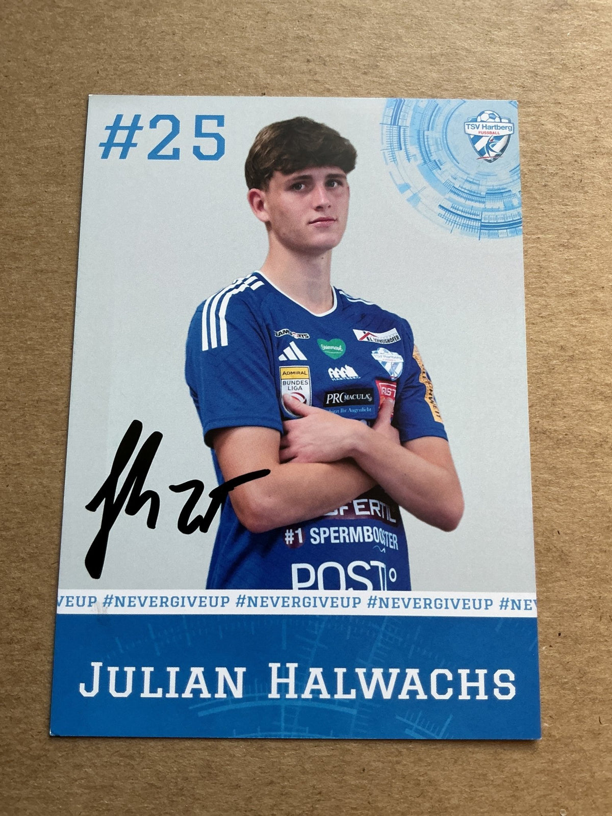 Julian Halwachs, Austria 🇦🇹 TSV Hartberg 2023/24 hand signed - Autographs-World