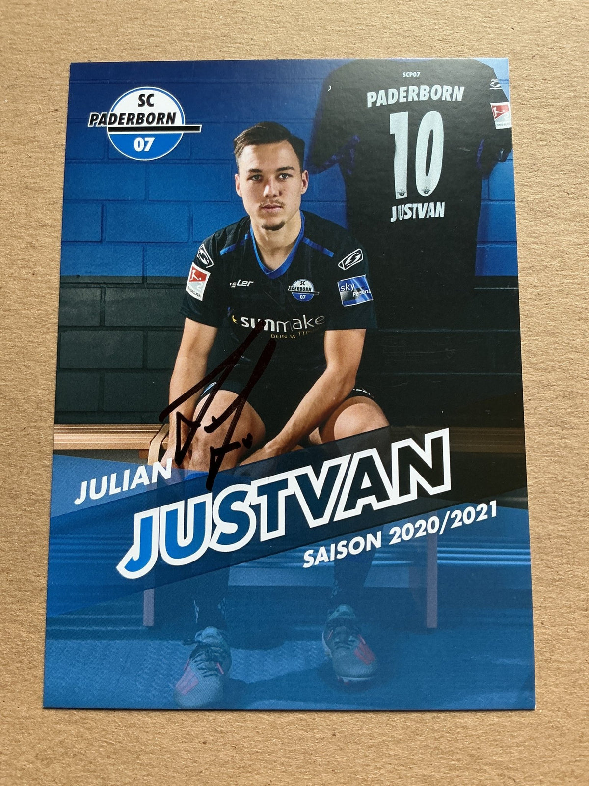 Julian Justvan, Germany 🇩🇪 SC Paderborn 07 2020/21 hand signed - Autographs-World