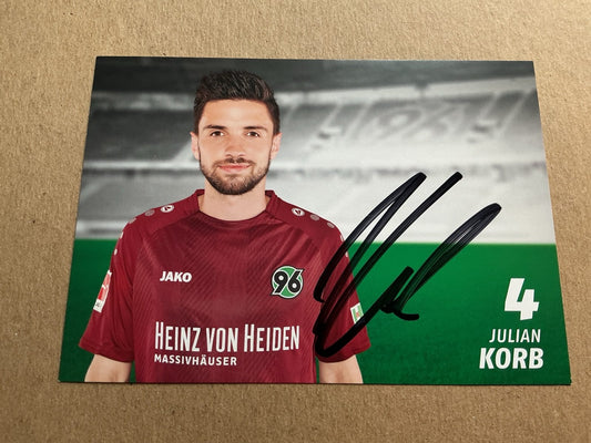 Julian Korb, Germany 🇩🇪 Hannover 96 2018/19 hand signed - Autographs-World