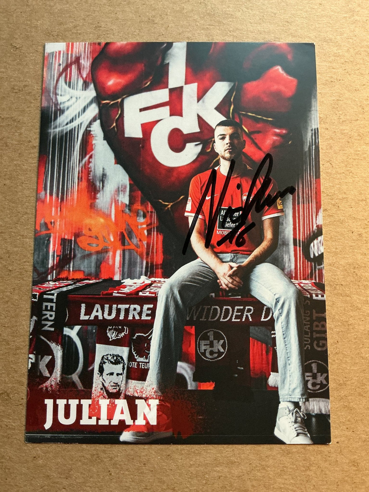 Julian Niehues, Germany 🇩🇪 1.FC Kaiserslautern 2022/23 hand signed - Autographs-World