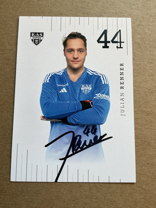 Julian Renner, Germany 🇩🇪 KAS Eupen 2023/24 hand signed - Autographs-World