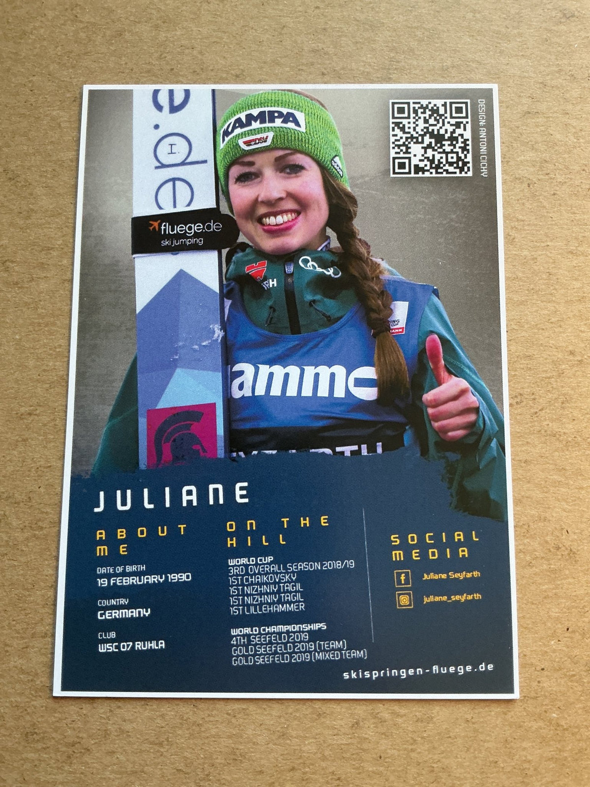 Juliane Seyfarth, Germany 🇩🇪 Skijumping Winter 2022/23 hand signed - Autographs-World