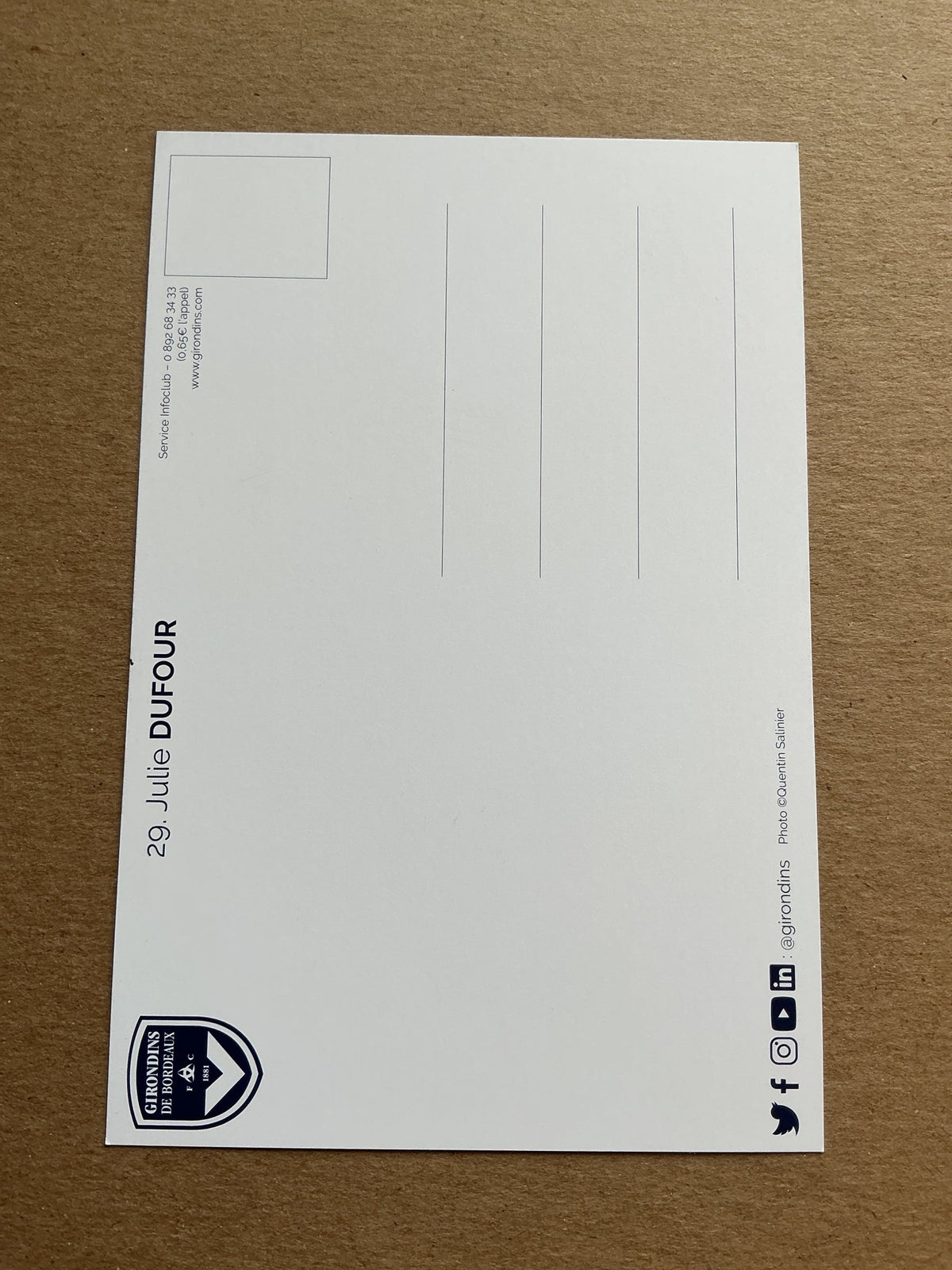 Julie Dufour, France 🇫🇷 Girondins Bordeaux 2021/22 hand signed - Autographs-World