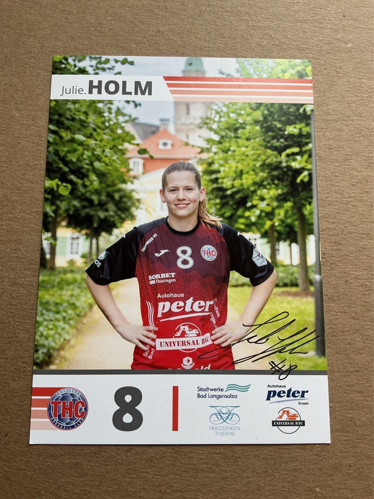 Julie Holm, Denmark 🇩🇰 Thüringer HC 2024/25 hand signed - Autographs-World