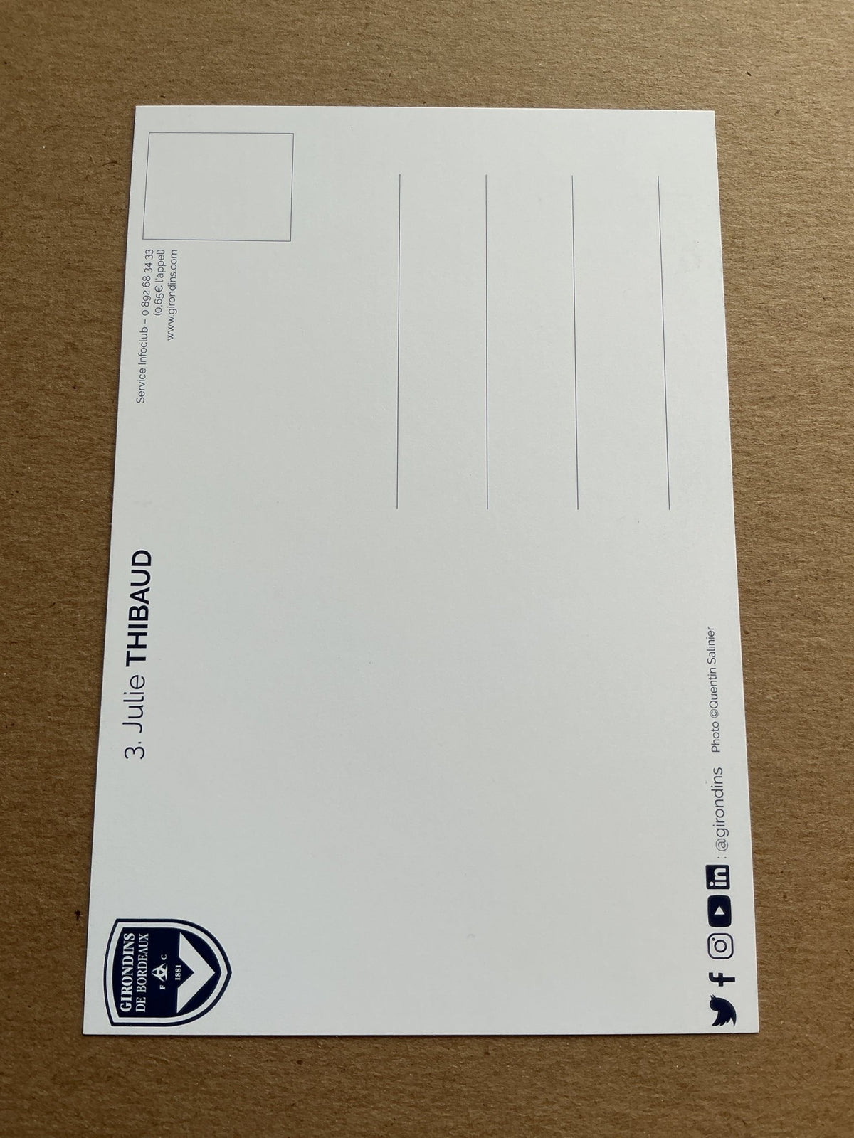 Julie Thibaud, France 🇫🇷 Girondins Bordeaux 2021/22 hand signed - Autographs-World