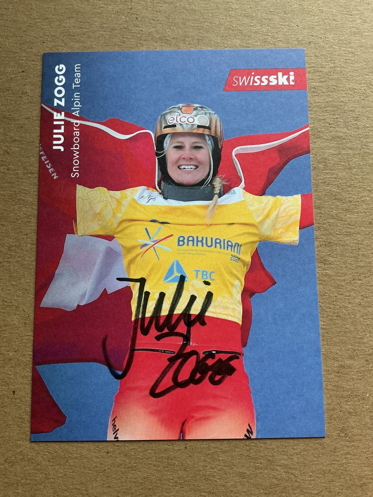 Julie Zogg, Switzerland 🇨🇭Snowboard Winter 2022/23 hand signed - Autographs-World