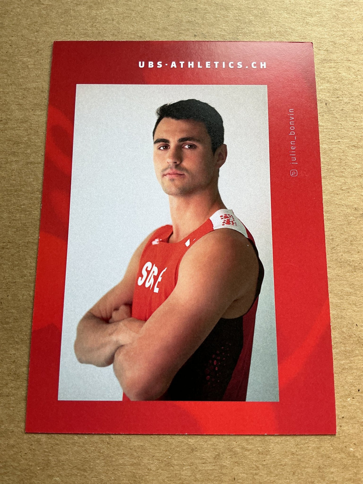 Julien Bonvin, Switzerland 🇨🇭 Athletics Summer Olympics 2024 hand signed - Autographs-World