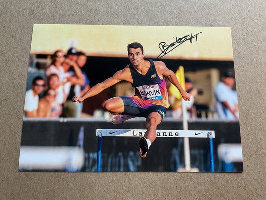 Julien Bonvin, Switzerland 🇨🇭 Athletics Summer Olympics 2024 hand signed - Autographs-World