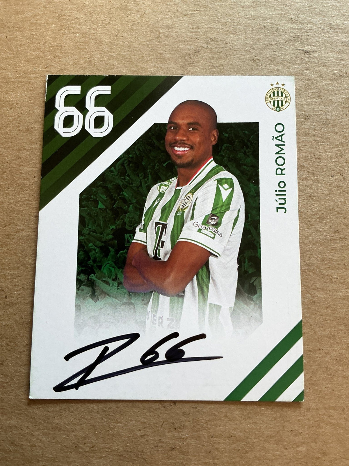 Julio Romao, Brazil 🇧🇷 Ferencvaros TC 2024/25 hand signed - Autographs-World