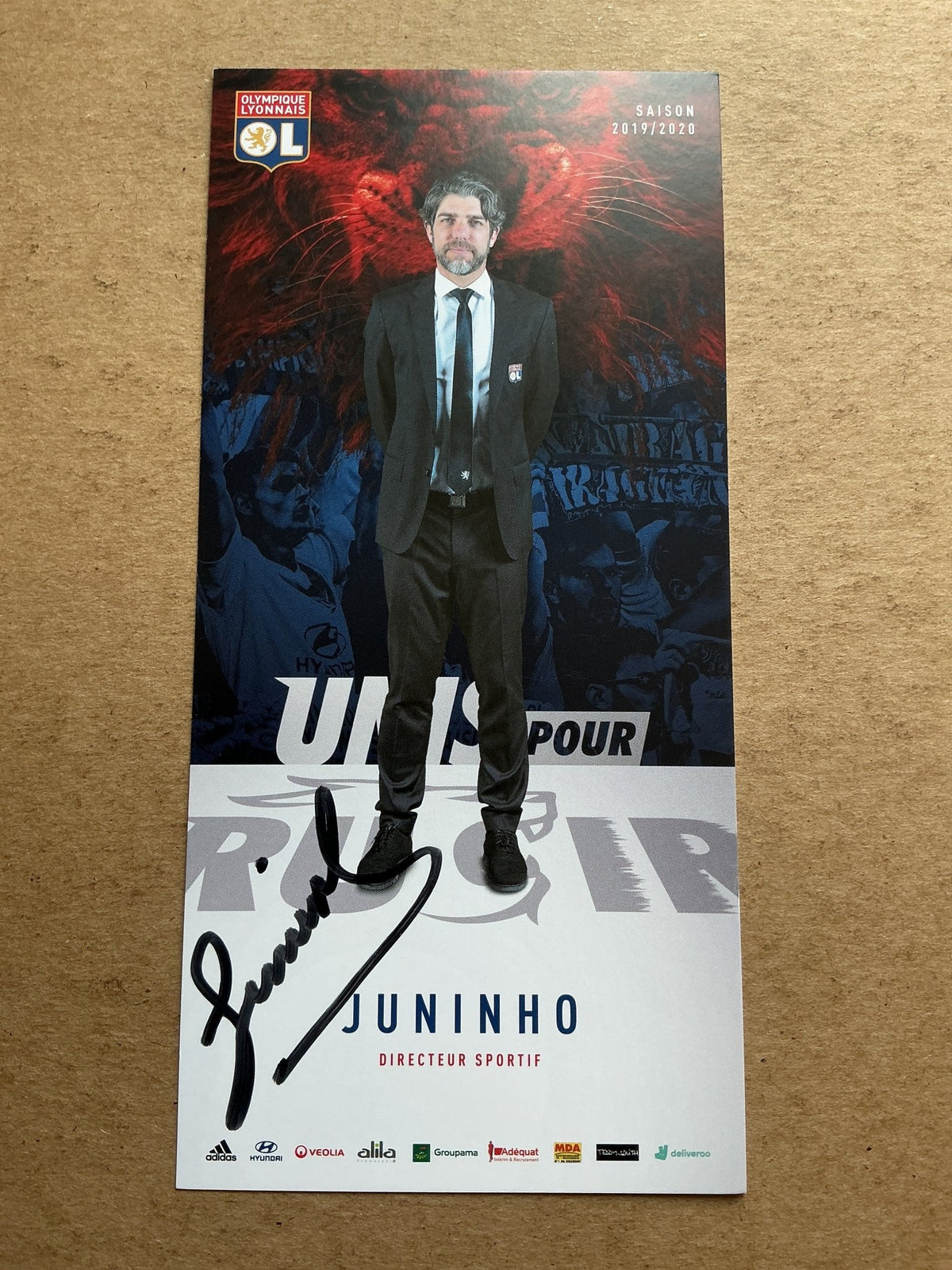 Juninho, Brazil 🇧🇷 Olympique Lyon 2019/20 hand signed - Autographs-World