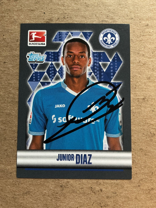 Junior Diaz, Costa Rica 🇨🇷 SV Darmstadt 98 2015/16 Topps hand signed - Autographs-World