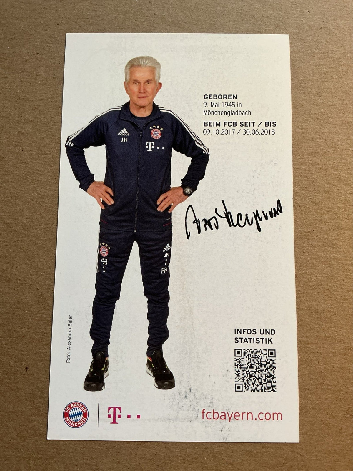 Jupp Heynckes, Germany 🇩🇪 FC Bayern München 2017/18 hand signed - Autographs-World