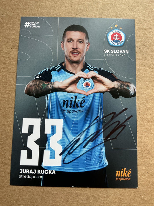 Juraj Kucka, Slovakia 🇸🇰 SK Slovan Bratislava 2024/25 hand signed - Autographs-World