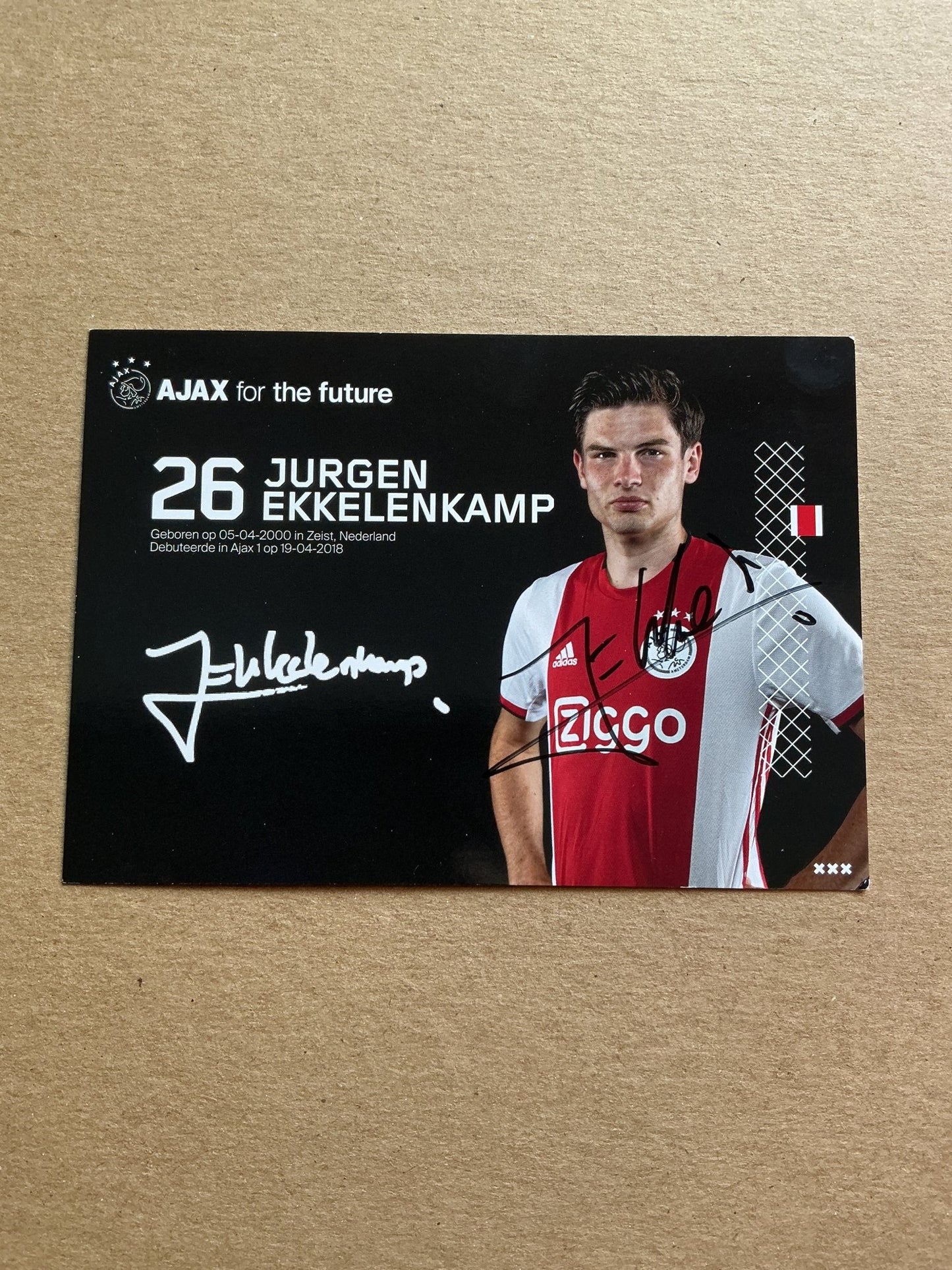 Jurgen Ekkelenkamp, Netherlands 🇳🇱 Ajax Amsterdam 2019/20 hand signed - Autographs-World