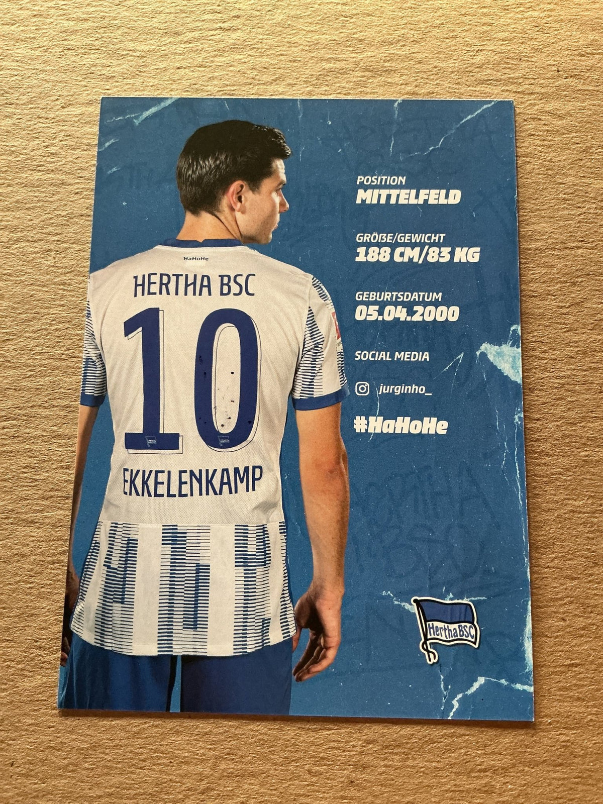 Jurgen Ekkelenkamp, Netherlands 🇳🇱 Hertha BSC Berlin 2021/22 hand signed - Autographs-World