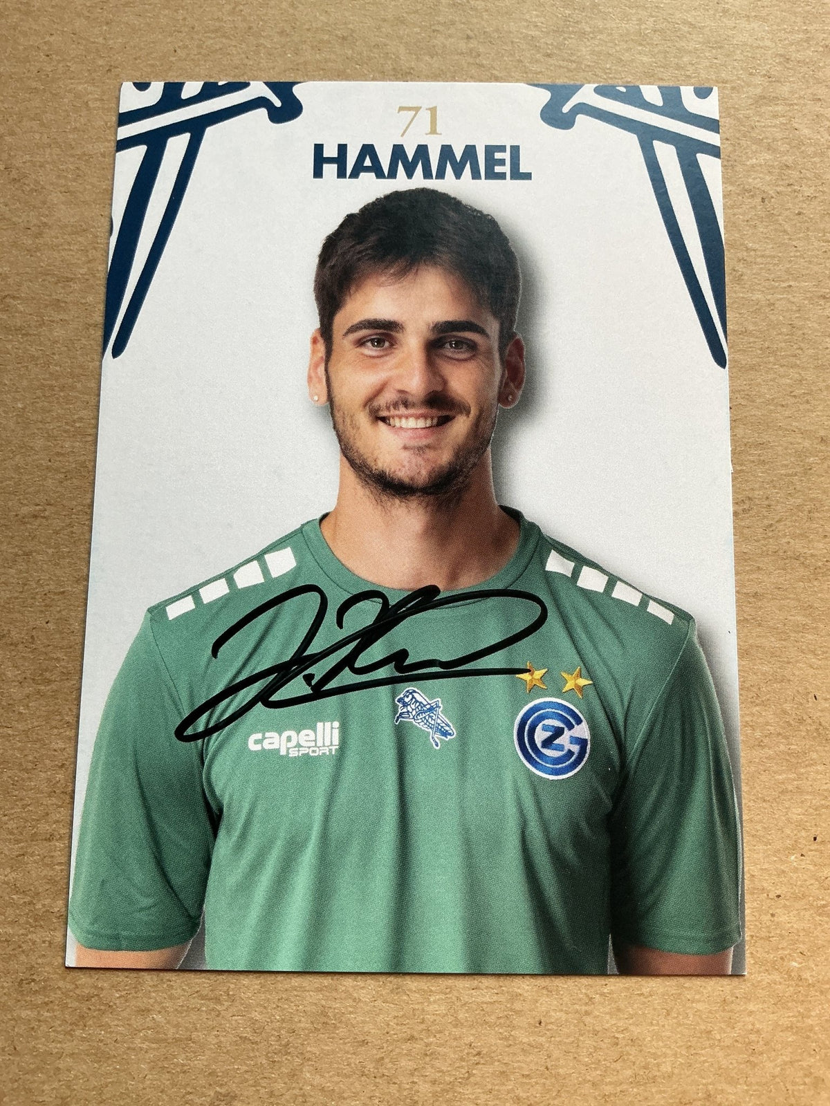 Justin Hammel, Switzerland 🇨🇭 Grasshopper Club Zürich 2023/24 hand signed - Autographs-World