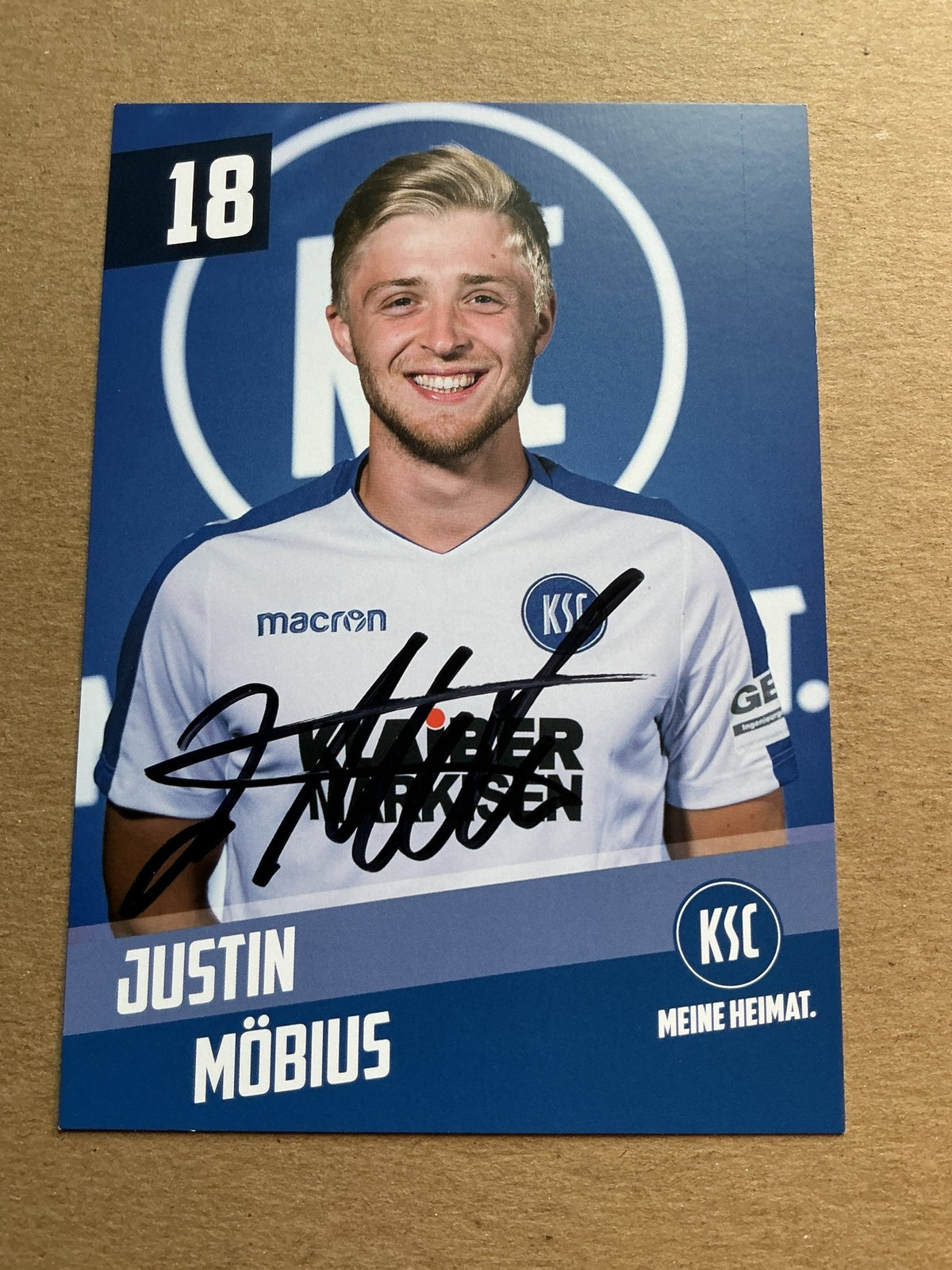 Justin Möbius, Germany 🇩🇪 Karlsruher SC 2019/20 hand signed - Autographs-World