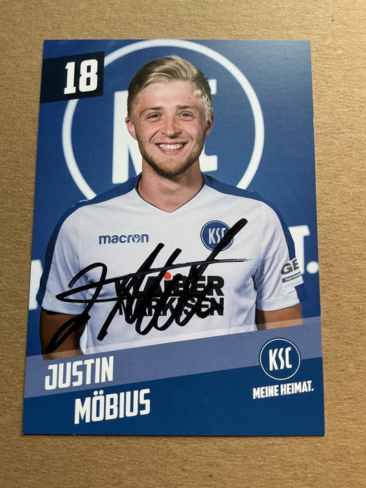 Justin Möbius, Germany 🇩🇪 Karlsruher SC 2019/20 hand signed - Autographs-World