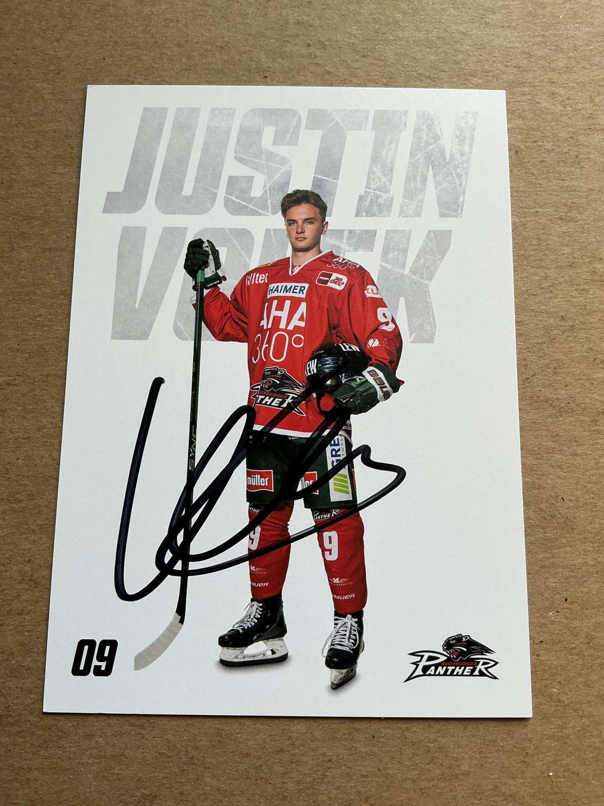 Justin Volek, Germany 🇩🇪 Augsburg Panther 2023/24 hand signed - Autographs-World
