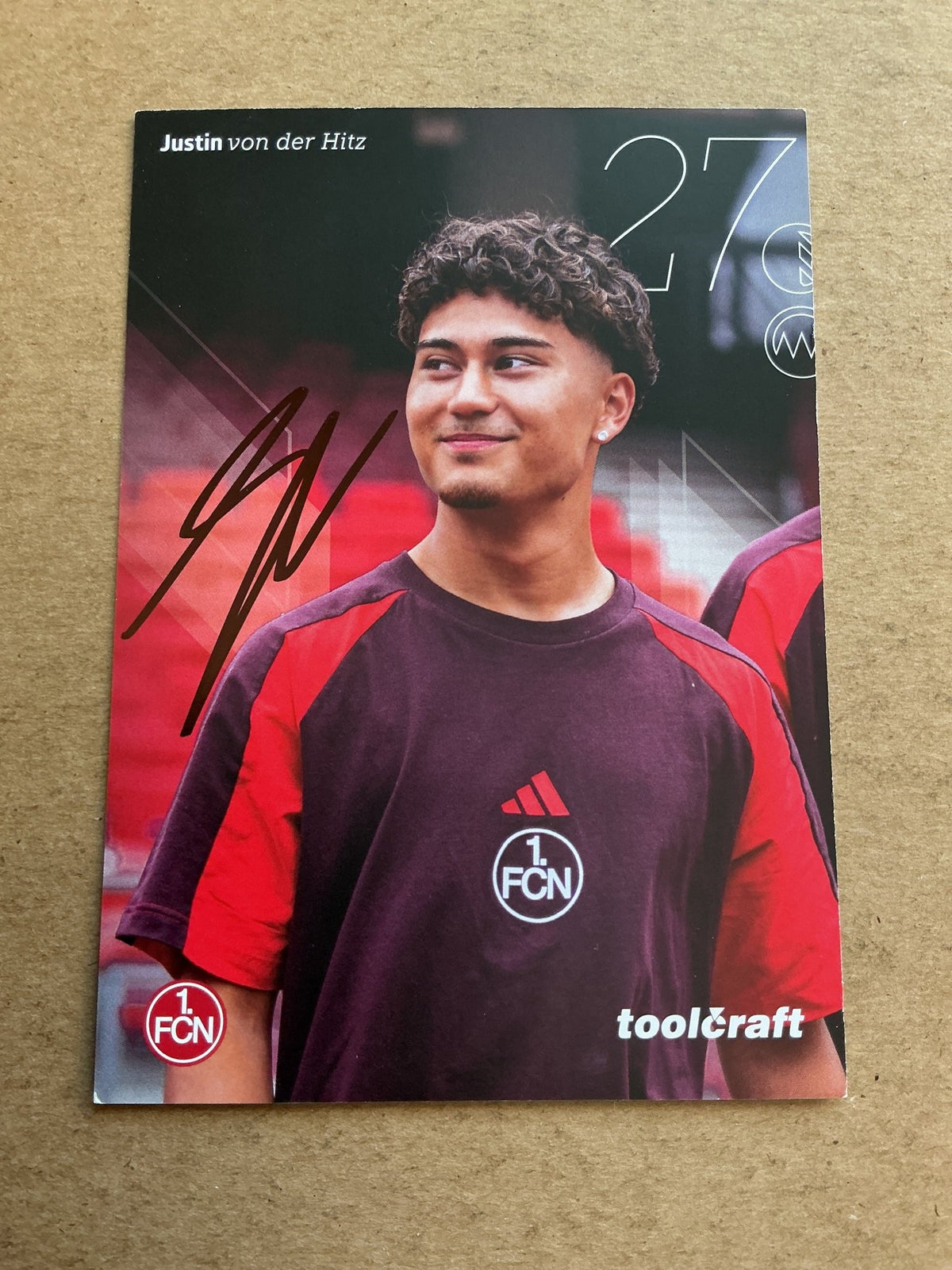 Justin von der Hitz, Germany 🇩🇪 1.FC Nürnberg 2025/26 hand signed - Autographs-World