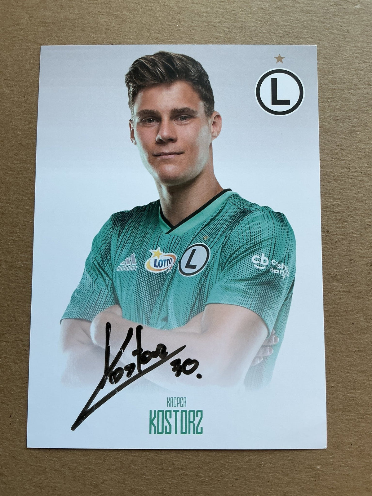 Kacper Kostorz, Poland 🇵🇱 Legia Warszawa 2019/20 hand signed - Autographs-World