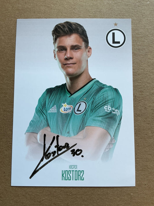 Kacper Kostorz, Poland 🇵🇱 Legia Warszawa 2019/20 hand signed - Autographs-World